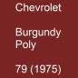 Preview: Chevrolet, Burgundy Poly, 79 (1975).